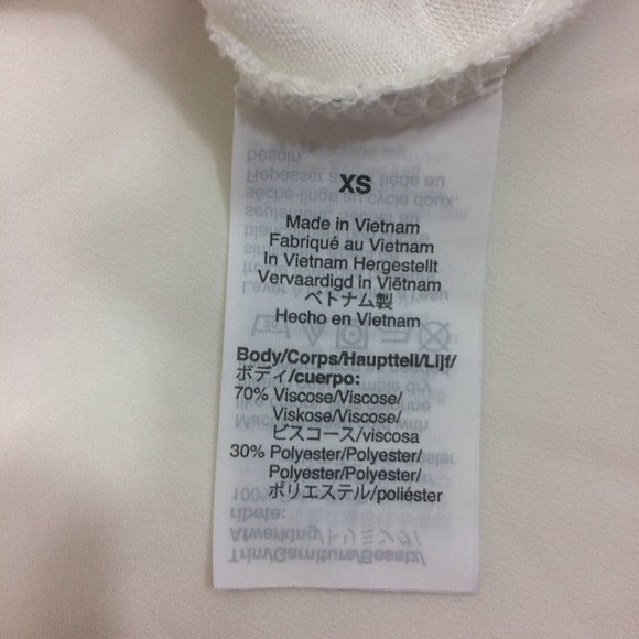 J. Crew Womens Knit Top Long Sleeve Popover White Soft Satin Ivory Hem Blouse XS - Picture 7 of 8